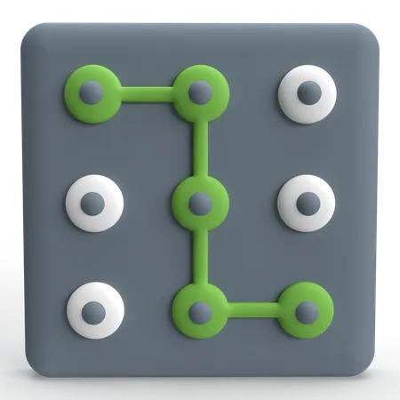 Pattern Lock  3D Icon