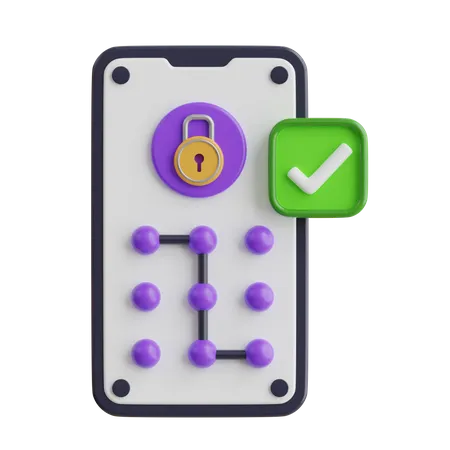 Pattern Lock  3D Icon