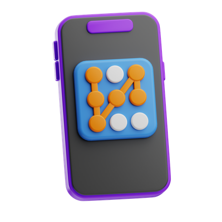 Pattern Lock Internet Security  3D Icon