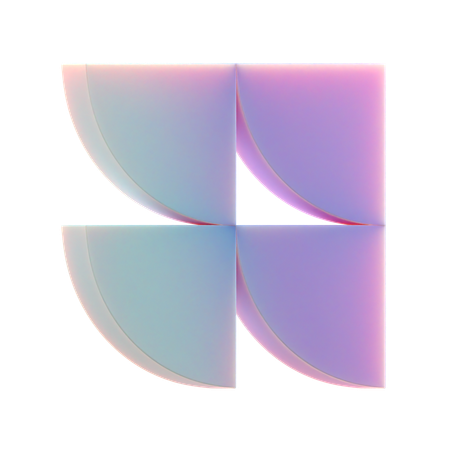 Pattern Quater Circles  3D Icon