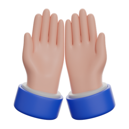 Paumes jointes vers le haut  3D Icon
