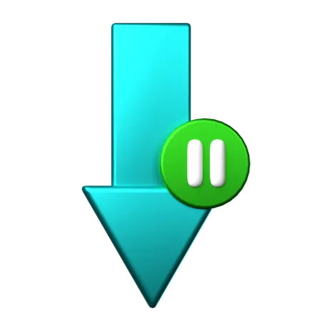 Pausar download  3D Icon