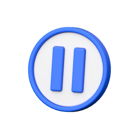 Pause  3D Icon