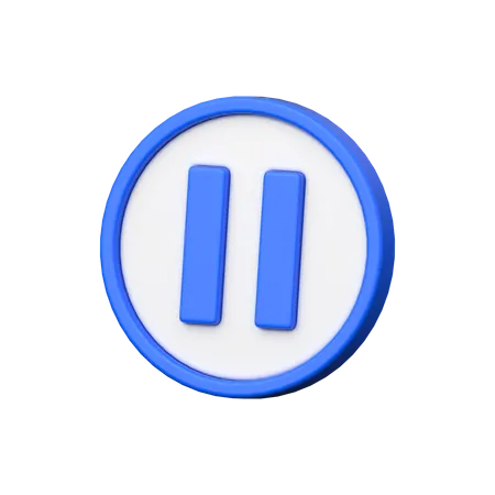 Pause  3D Icon