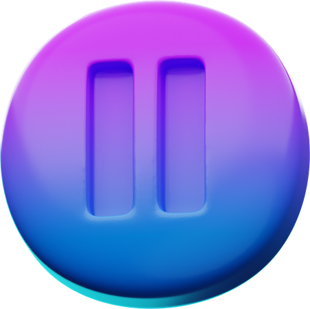 Pause  3D Icon