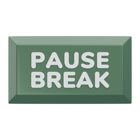 Pause Break Keyboard Key  3D Icon