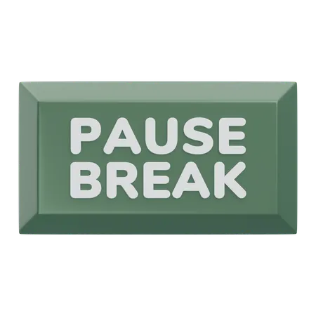 Pause Break Keyboard Key  3D Icon