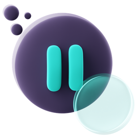 Pause Button  3D Icon