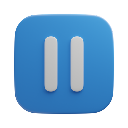 Pause Button  3D Icon