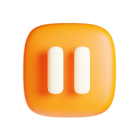 Pause Button  3D Icon