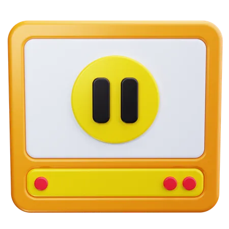 Pause Button  3D Icon