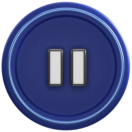 Pause Button  3D Icon