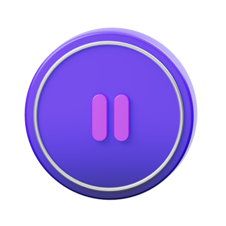 Pause Button  3D Icon