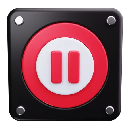 Pause Button  3D Icon