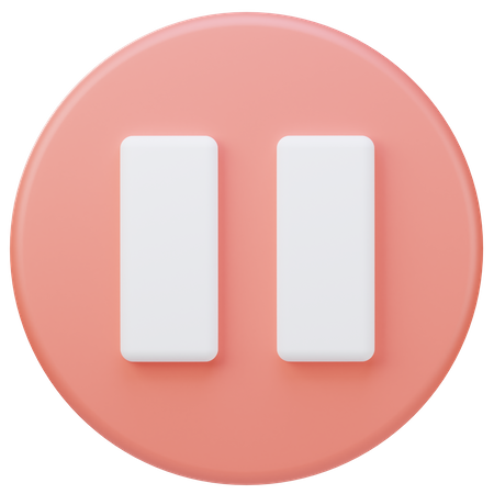 Pause Button  3D Icon