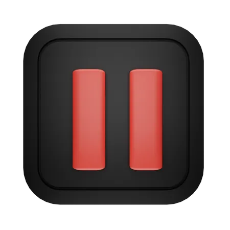 Pause Button  3D Icon