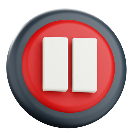 Pause Button  3D Icon