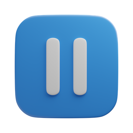 Pause Button  3D Icon
