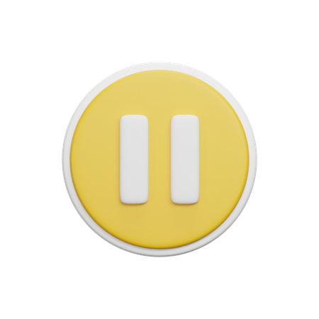 Pause Button  3D Icon