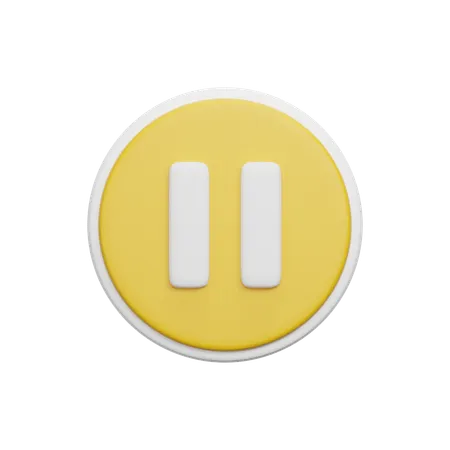 Pause Button  3D Icon