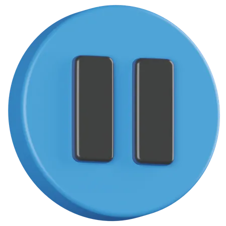 Pause Button  3D Icon