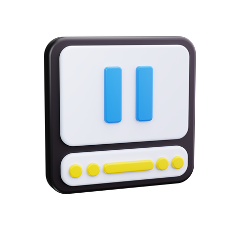 Pause Button  3D Icon