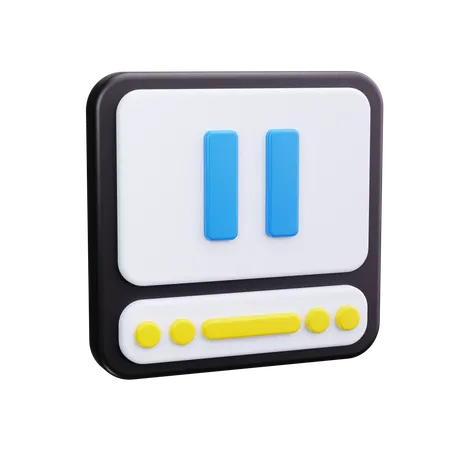 Pause Button  3D Icon