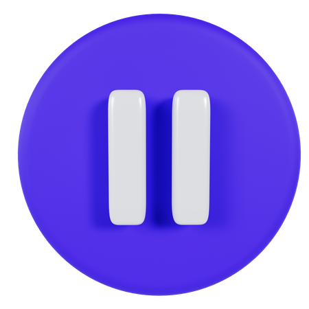 Pause Button  3D Icon