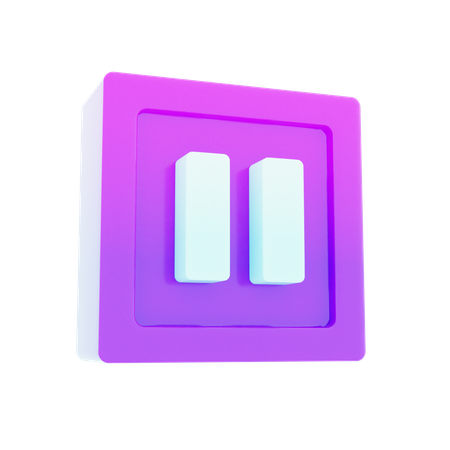 Pause Button  3D Icon