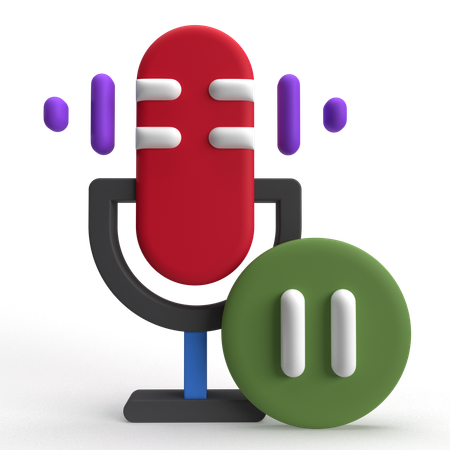 Pause Button  3D Icon