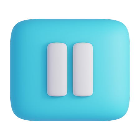 Pause Button  3D Icon