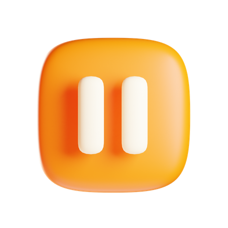 Pause Button  3D Icon