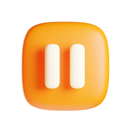 Pause Button  3D Icon