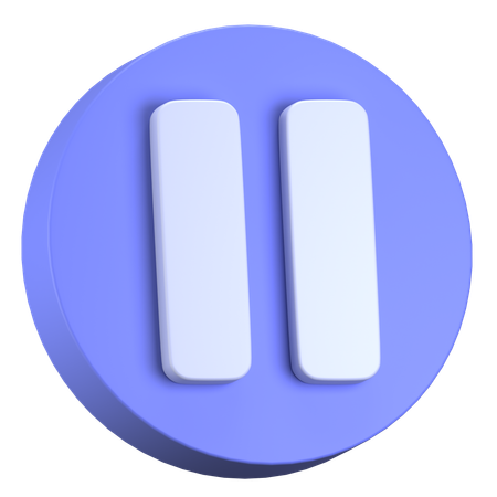 Pause Button  3D Icon