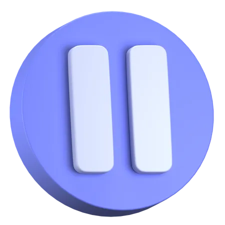 Pause Button  3D Icon