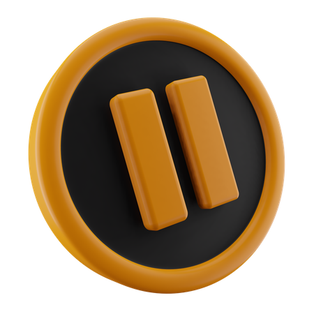 Pause Button  3D Icon