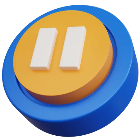 Pause Button  3D Icon