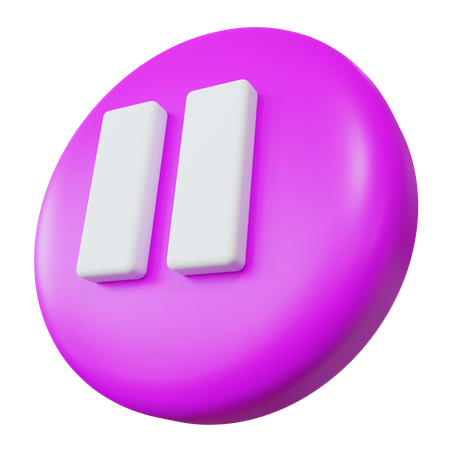 Pause Button  3D Icon