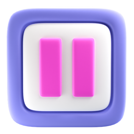 Pause Button  3D Icon