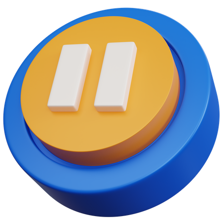 Pause Button 3D Icon