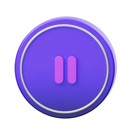 Pause Button  3D Icon