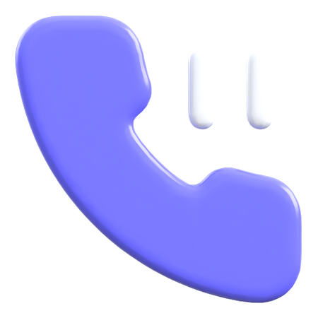 通話を一時停止  3D Icon
