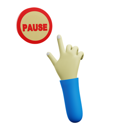 Pause, clic  3D Icon