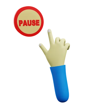 Pause, clic  3D Icon