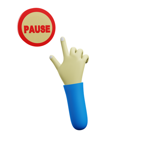Pause Click  3D Icon