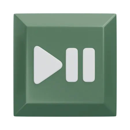 Pause Play Keyboard Key  3D Icon