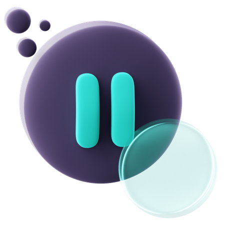Pause-Taste  3D Icon