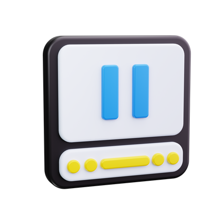 Pause-Taste  3D Icon