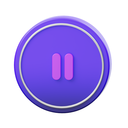 Pause-Taste  3D Icon