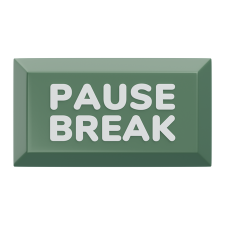 Pause brechen tastatur taste  3D Icon